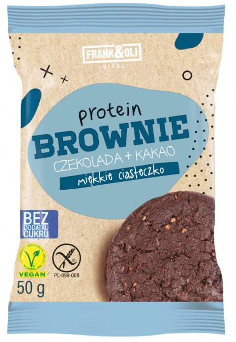 CIASTKO BROWNIE PROTEINOWE Czekolada 50G FRANK&OLI