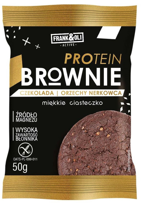 Ciasteczko Brownie Czekolada i orzechy nerkowca 50 g FRANK&OLI