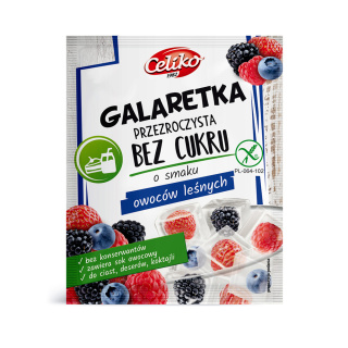 CELIKO Galaretka przezroczysta bez cukru z owoców leśnych 14g