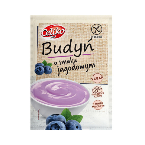 CELIKO Budyń o smaku jagodowym bezglutenowy 40g