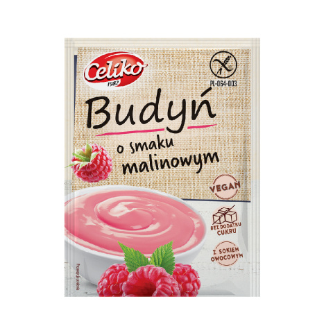 CELIKO Budyń o smaku malinowym bezglutenowy 40g
