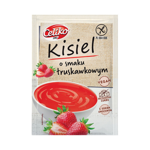 CELIKO Kisiel o smaku truskawkowym 40g Vegan
