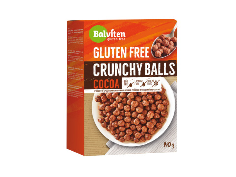 BALVITEN płatki kulki śniadaniowe kakaowe CRUNCHY BALLS 140g