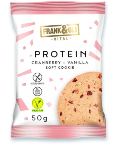 Ciasteczko proteinowe Żurawina i wanilia 50 g FRANK&OLI