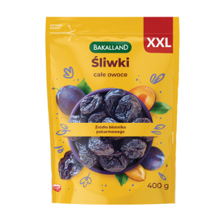 BAKALLAND ŚLIWKI KALIFORNIJSKIE SUSZONE 400G