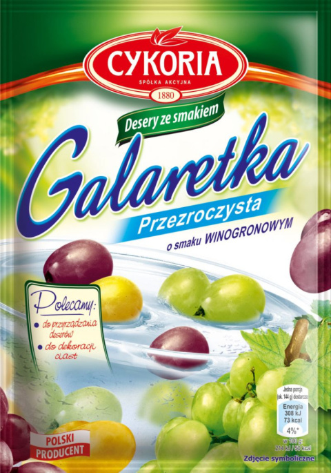 CYKORIA Galaretka przezroczysta o smaku winogronowym75g