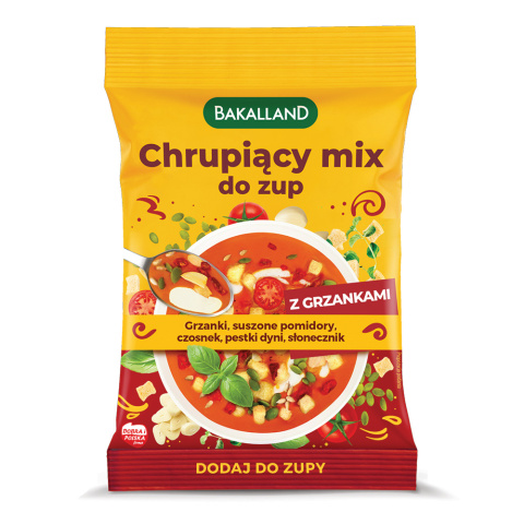 BAKALLAND Chrupiący Mix do zup z grzankami 75g