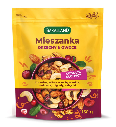 BAKALLAND Mieszanka Orzechy&Owoce Kusząca Słodycz 150g