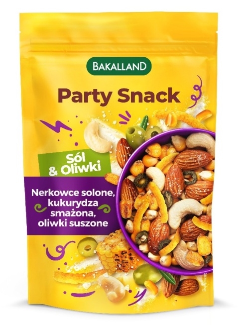 BAKALLAND Party Snack Sól i oliwki 170g
