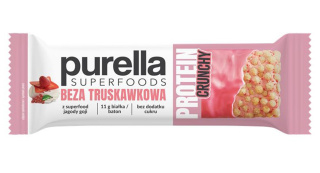 PURELLA Superfoods Protein bar baton proteinowy beza truskawkowa 45g