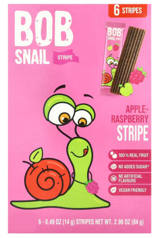 BOB SNAIL Przekąska jabłkowo-malinowa 84g