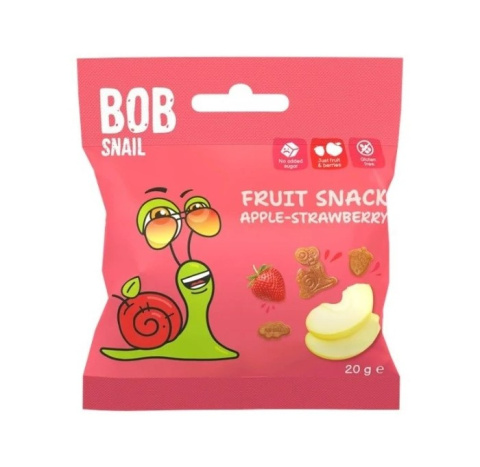 BOB SNAIL Żelki o smaku jabłko-truskawka 20g