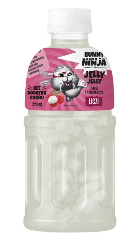 BUNNY NINJA JELLY JELLY Napój z sokiem z liczi NFC oraz galaretką kokosową 320ml