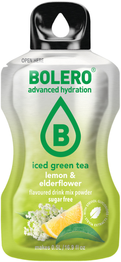 Bolero Drink Iced Green Tea Lemon&Elderflower 3g na 500ml