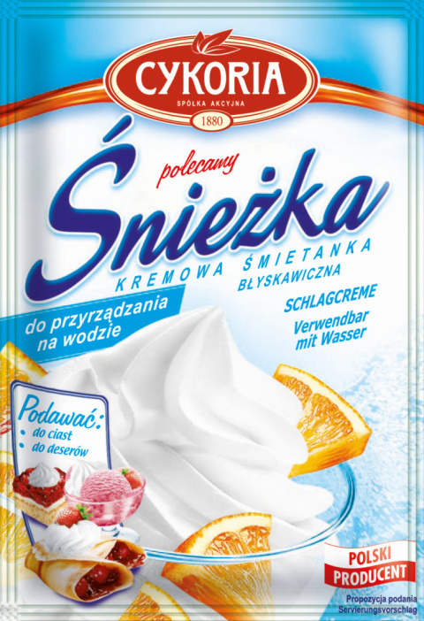 CYKORIA Śnieżka na wodę 60g