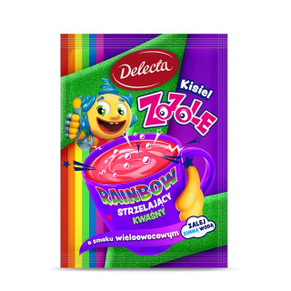 DELECTA Kisiel RAINBOW ZOZOLE z kwaśnym cukrem strzelającym na zimno 34g