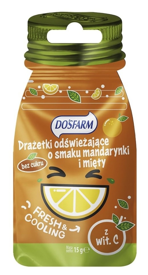 DOSFARM Drażetki odświeżające mięta + mandarynka 15g