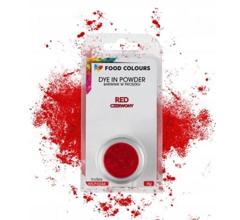 FOOD COLOURS Barwnik w proszku WS-P-024 Czerwony 4g