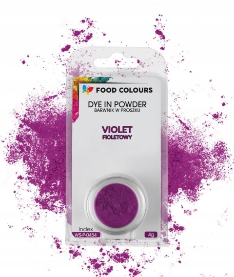 FOOD COLOURS Barwnik w proszku WS-P-045 Fioletowy 4g