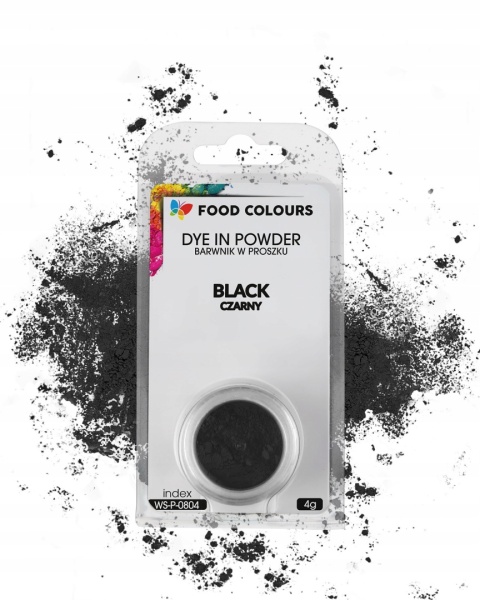 FOOD COLOURS Barwnik w proszku WS-P-080 Czarny 4g