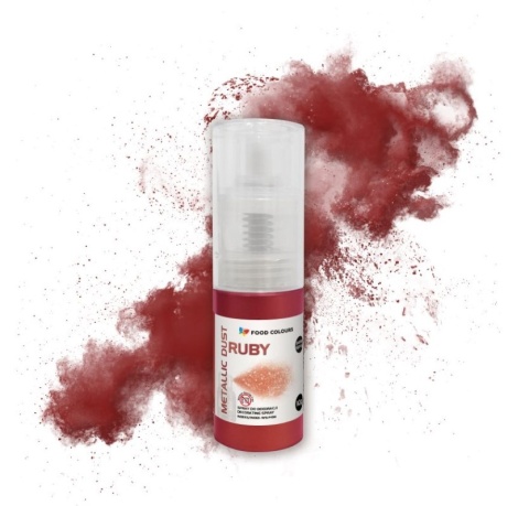 FOOD COLOURS Brokat spożywczy w sprayu METALLIC DUST RUBY 10g