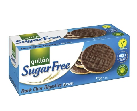 Gullon Ciasteczka pełnoziarniste maczane w czekoladzie bez cukru 270g