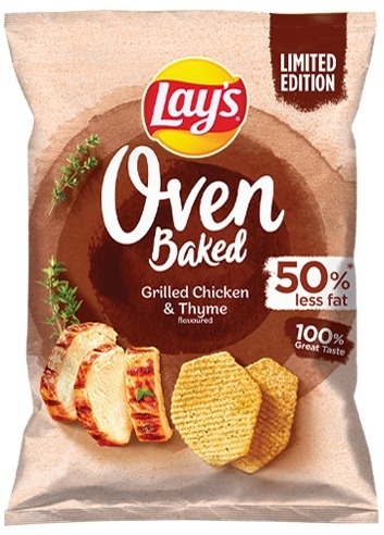 LAY'S OVEN BAKED Chipsy o smaku grillowanego kurczaka z tymiankiem 110g