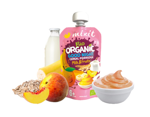 MIXIT BIO Owsianka Banan&Brzoskwinia 110g