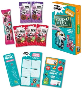 Bunny Ninja School Box owocowe słodycze 93g