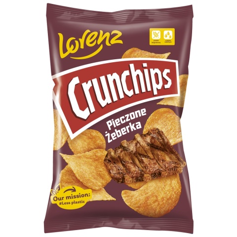 CRUNCHIPS Chipsy Pieczone żeberka 130g LORENZ