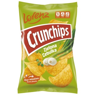 CRUNCHIPS Chipsy Zielona Cebulka 130g LORENZ