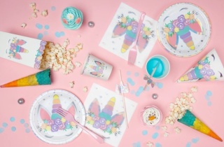 PartyPal Czapeczki papierowe Unicorn Jednorożec 6szt