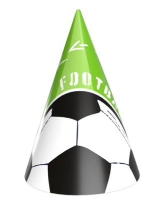 PartyPal Czapeczki imprezowe Football 16x10cm 6szt.