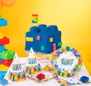 PartyPal Czapeczki imprezowe Klocki Lego 16x10cm 6szt.