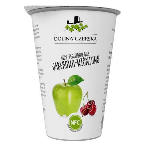 DOLINA CZERSKA NFC Sok tłoczony JABŁKO-WIŚNIA 195ml 20x kubek