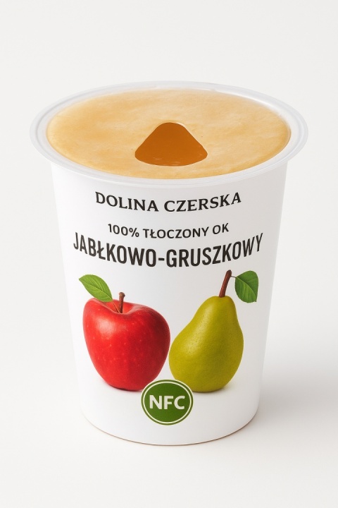 DOLINA CZERSKA NFC Sok tłoczony JABŁKO-GRUSZKA 200ml 20x kubek