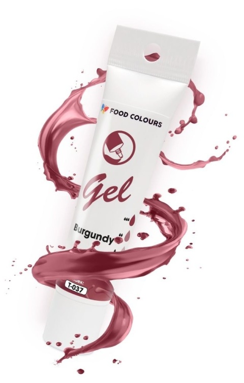 FOOD COLOURS Barwnik spożywczy Gel w tubce T-037 Burgundy 30g