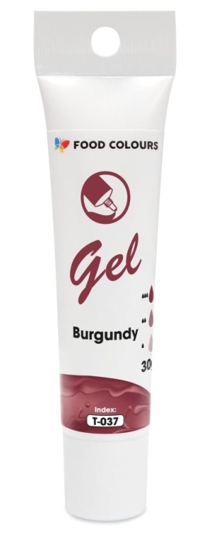 FOOD COLOURS Barwnik spożywczy Gel w tubce T-037 Burgundy 30g