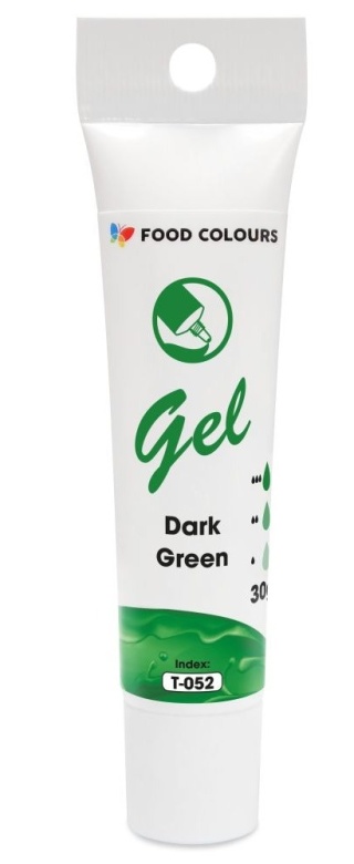 FOOD COLOURS Barwnik spożywczy Gel w tubce T-052 Dark Green 30g