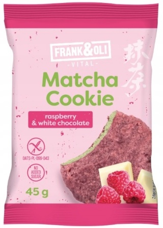 FRANK&OLI Matcha Cookie with raspberry&white chocolate 45g