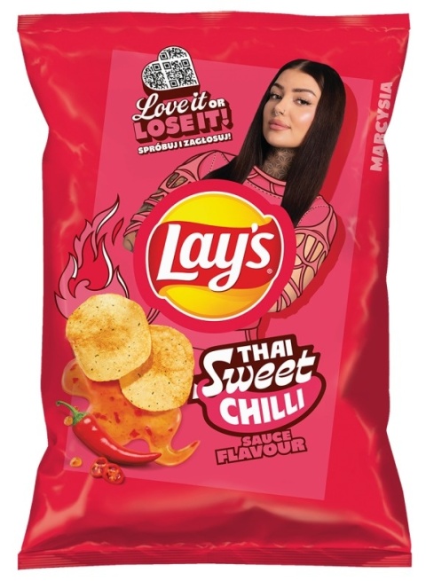 LAY'S Chipsy ziemniaczane o smaku słodkiego tajskiego sosu chili 130g