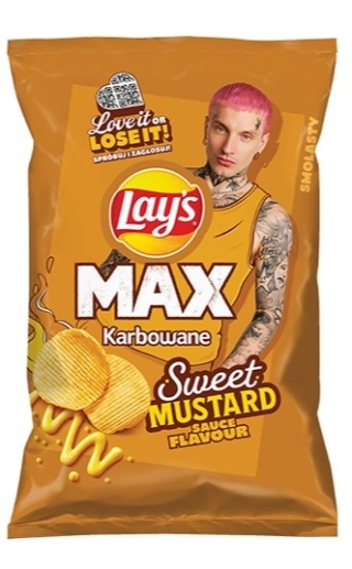 LAY'S MAX Chipsy ziemniaczane karbowane słodki sos musztardowy 120g