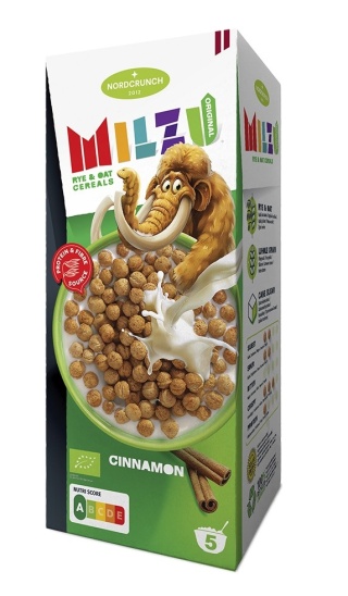 MILZU Płatki żytnio-owsiane kulki cynamonowe 150g