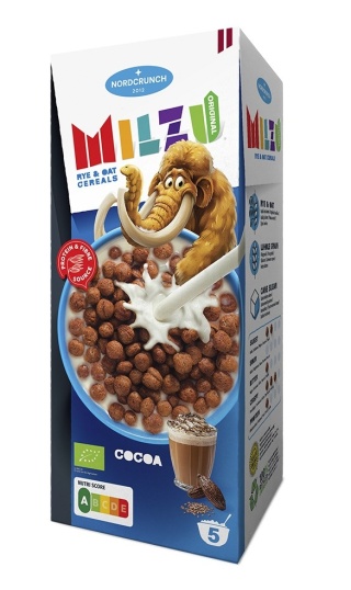 MILZU Płatki żytnio-owsiane kulki kakaowe bio 150g