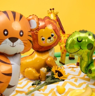 PartyPal Balon foliowy stojący Lew 53x54cm