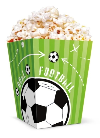 PartyPal Pudełko na popcorn Football 12,5x8,5cm 6szt.