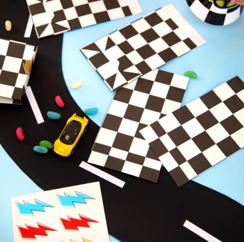 PartyPal Torebki na cukierki i przekąski Wyścigówki 6 szt.