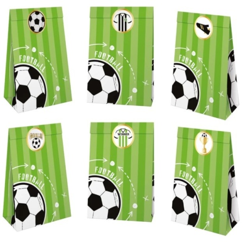 PartyPal Torebki na cukierki Piłka nożna Football 6szt.