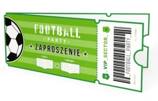 PatryPal Zaproszenie na imprezę Piłka nożna Football 6szt.