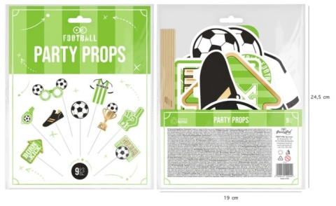 PartyPal Rekwizyty do zdjęć Football 9szt.